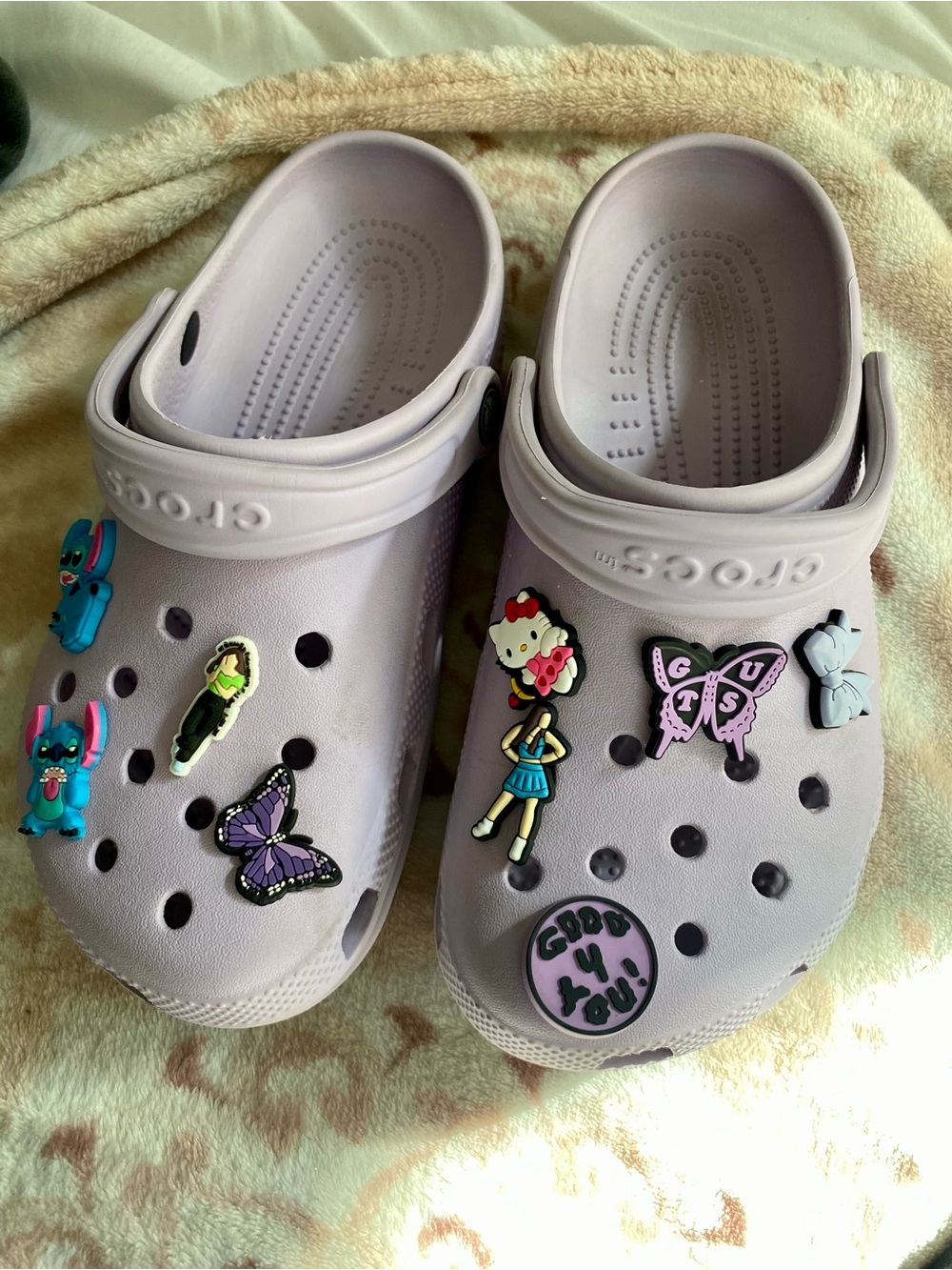 CROCS Kids Lavender Clog with Cute Jibbitz Charms